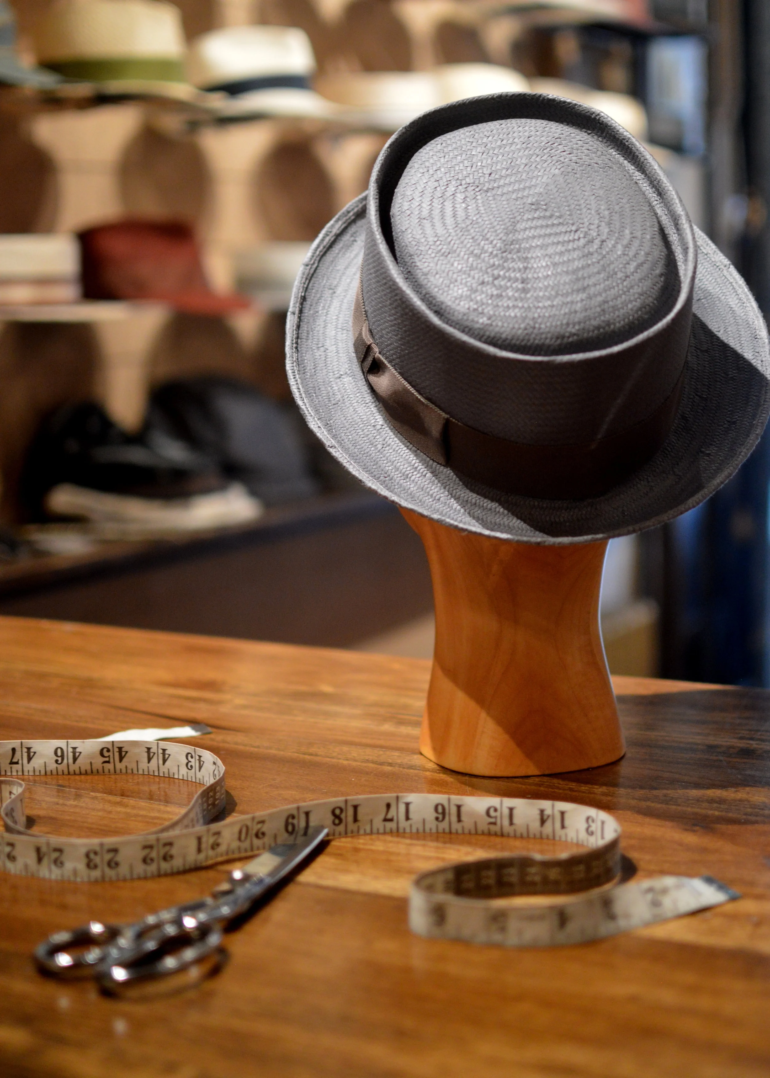Walt Porkpie Hat in dove grey toyo — East Village Hats